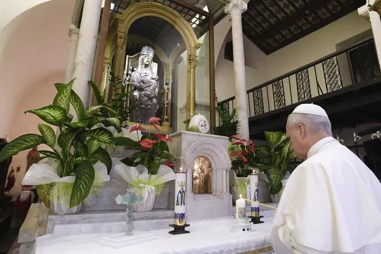 Pope Leo XIV visits favorite Marian shrine of John Paul II outside Rome