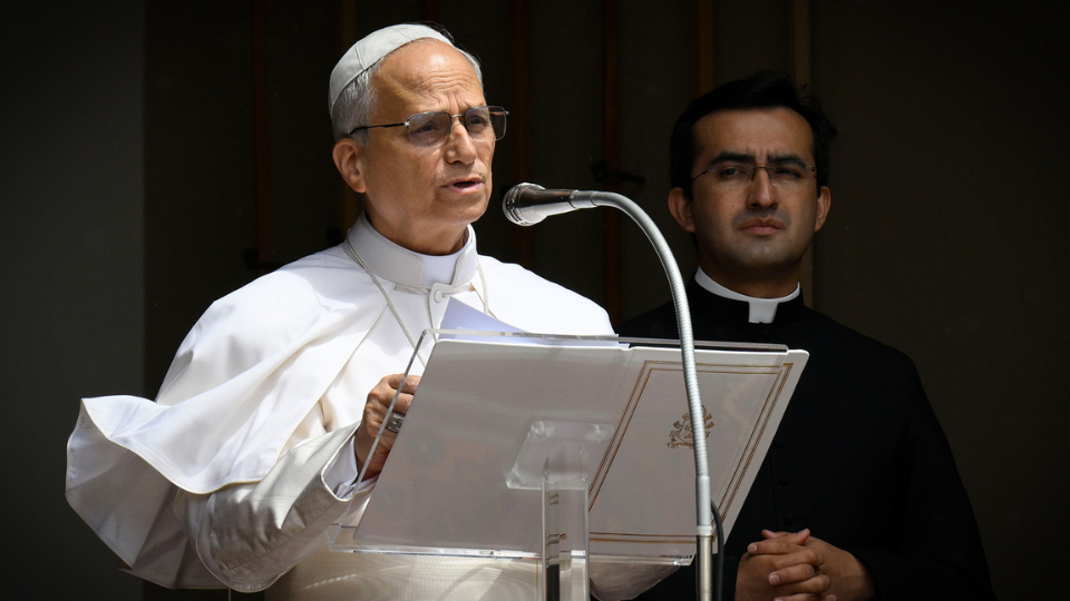 Pope's Leo First Angelus from Castel Gandolfo